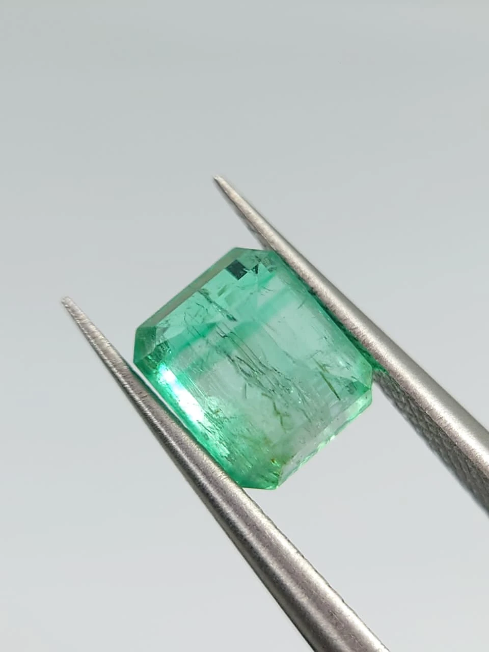 1.6ct Natural Octagon Faceted Emerald from Afghanistan — view 1